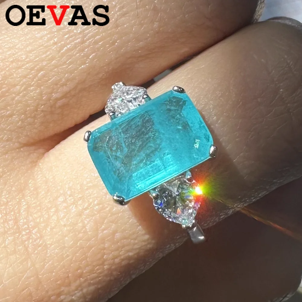 

Кольцо женское из серебра 100% пробы, с турмалином, со сверкающими высокоуглеродистыми бриллиантами