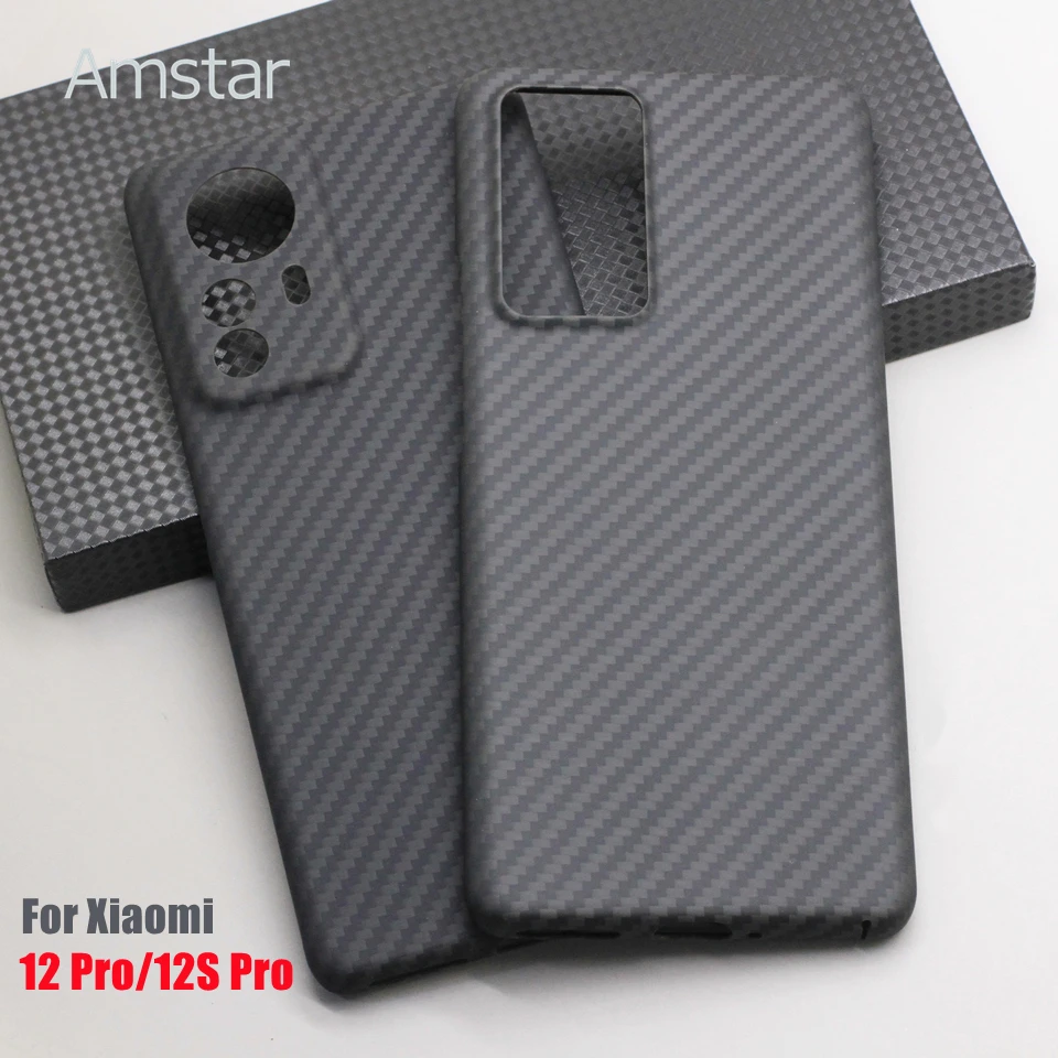 Amstar Carbon Fiber Phone Case for Xiaomi 12 12S Pro Ultra 12X High-quality Aramid Fiber Ultra-thin Anti-drop Mi 12S Ultra Cover