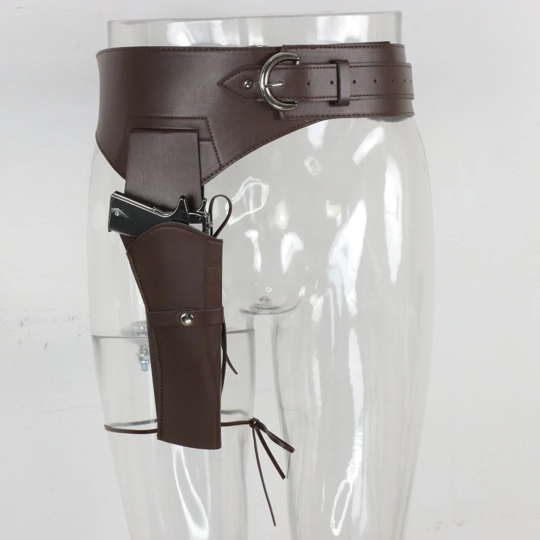UYEE Vintage Western Leder-Pistolenholster-Gürtel, Oberschenkel-Pistolenhalter für Cosplay-Kostüm-Accessoire – Detail 4