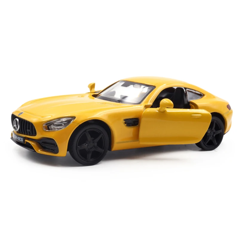 1:36 Mercedes Benz Amg Gts Diecast Automodel Supercartoy Voertuigen Trekken Legering Metaal Hoge Simulatie Terug Voor Inzamelingsgeschenk F332