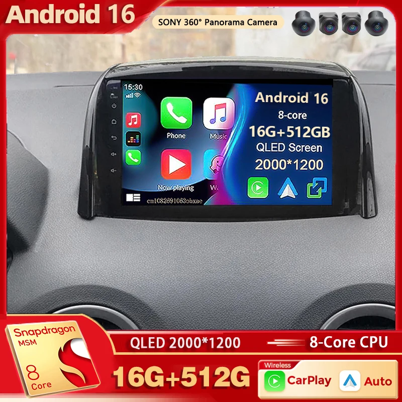 Android 16 For Renault Koleos 2008 -2016 2K QLED Android Car Radio Multimedia Video Player GPS AI Voice CarPlay Head Unit Stereo