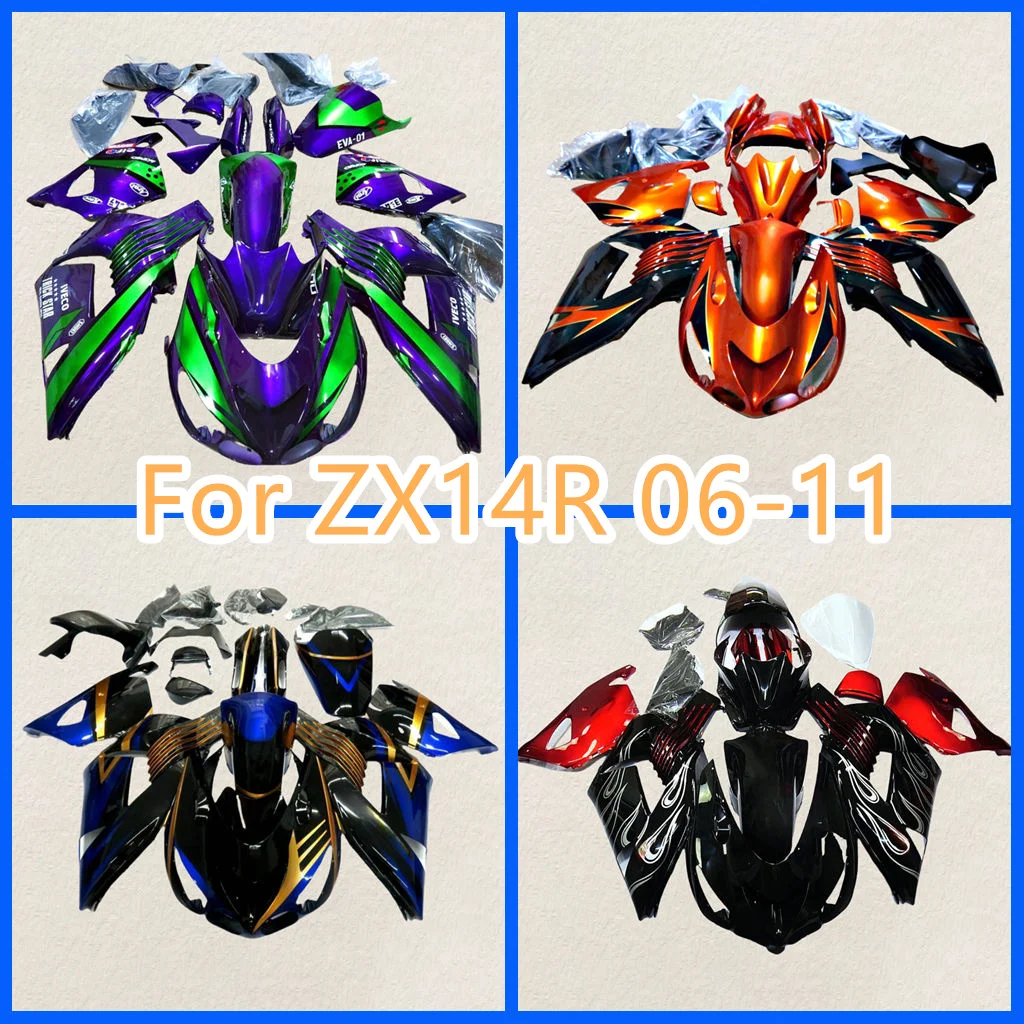 Fairing Set for Kawasaki 2006 2007 2008 2009 2010 2011 ZX14R 06 07 08 09-11 Motorcycle Bodykit Perfect Fit Injection Mold