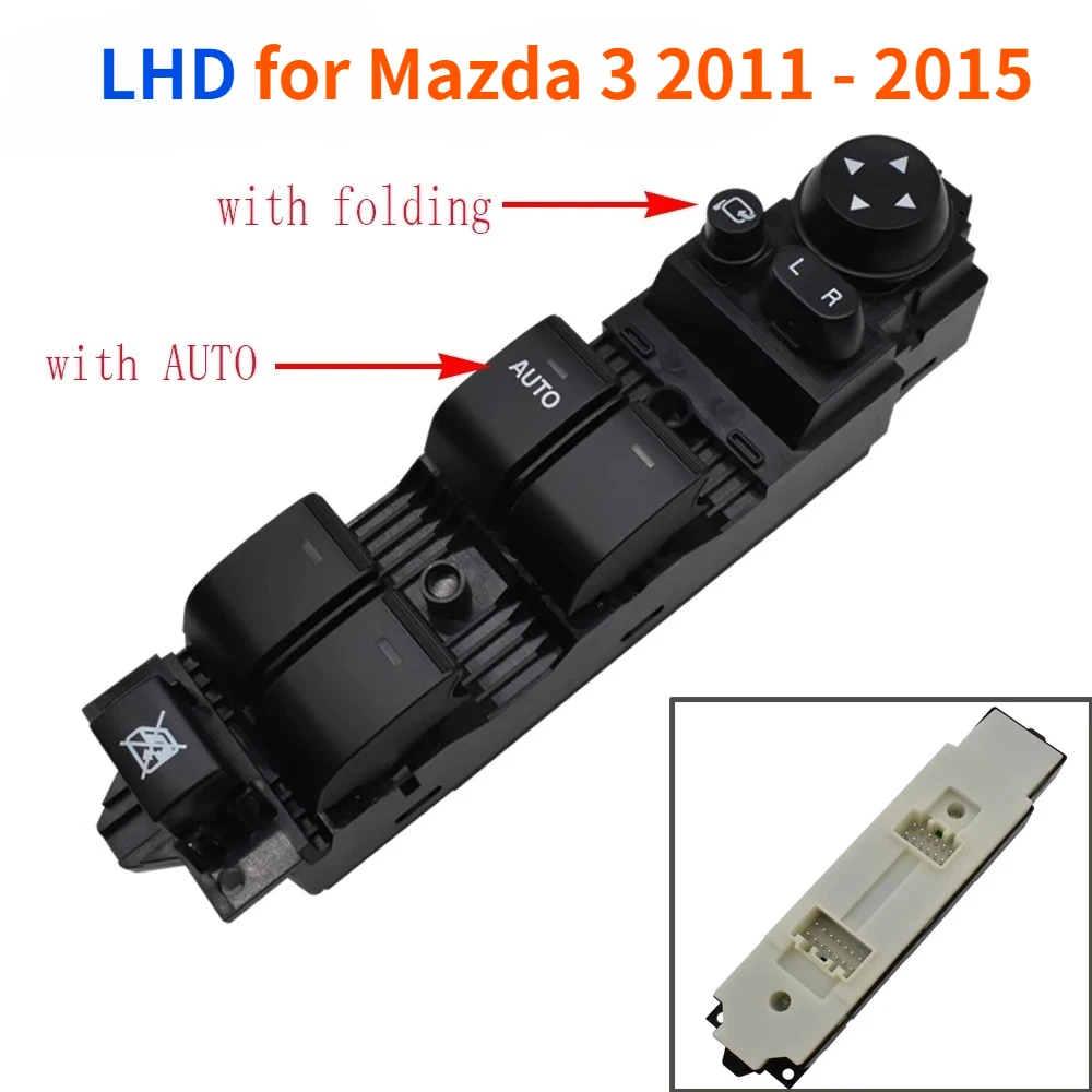 Car Accessories for Mazda 3 2011 2012 2013 2014 2015 Front Left Electric Master Power Window Control Switch Button Auto Parts