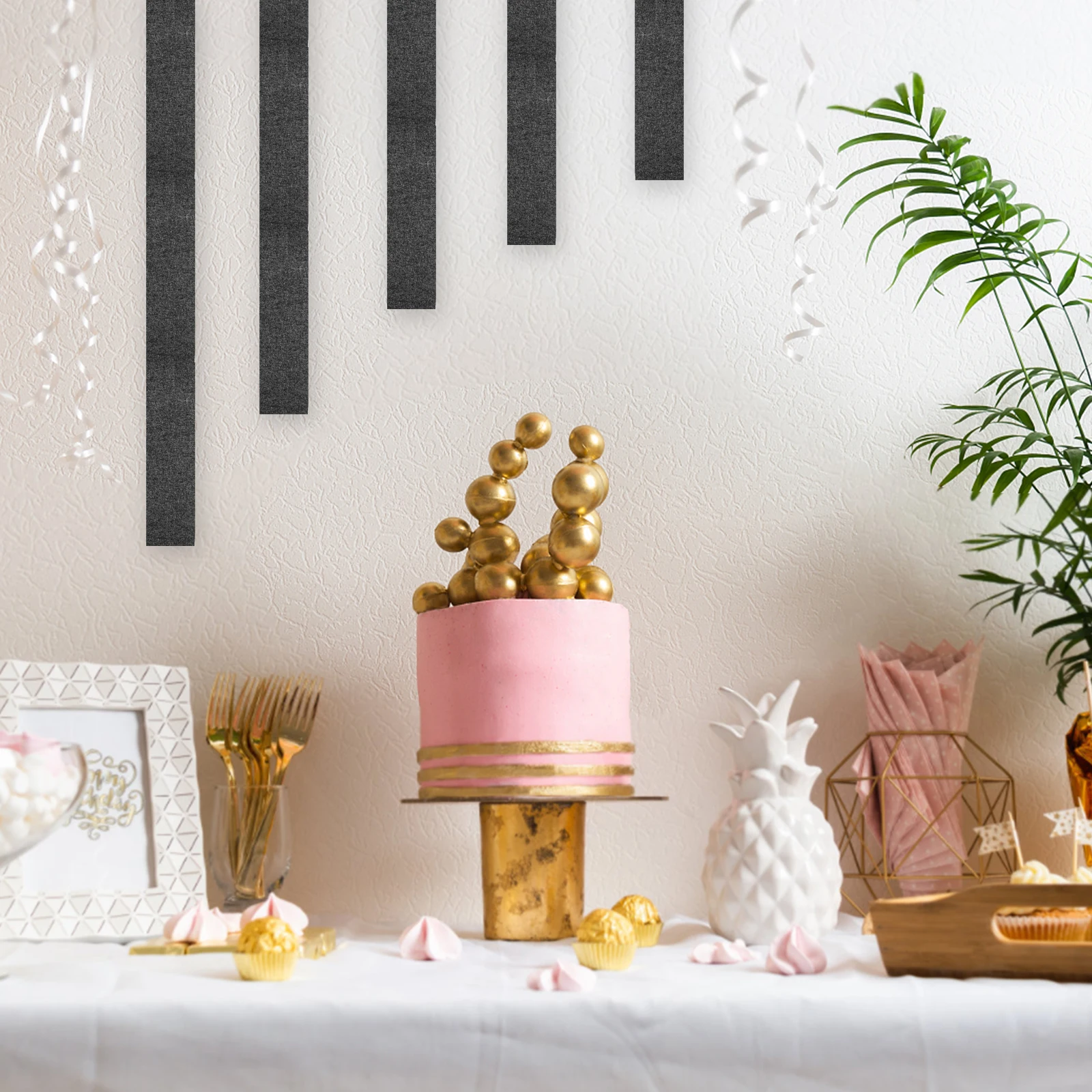 

10pcs Birthday Party Crepe Paper Streamers Colorful Decorative Ribbons Wedding Celebration Decorations Convenient for Events