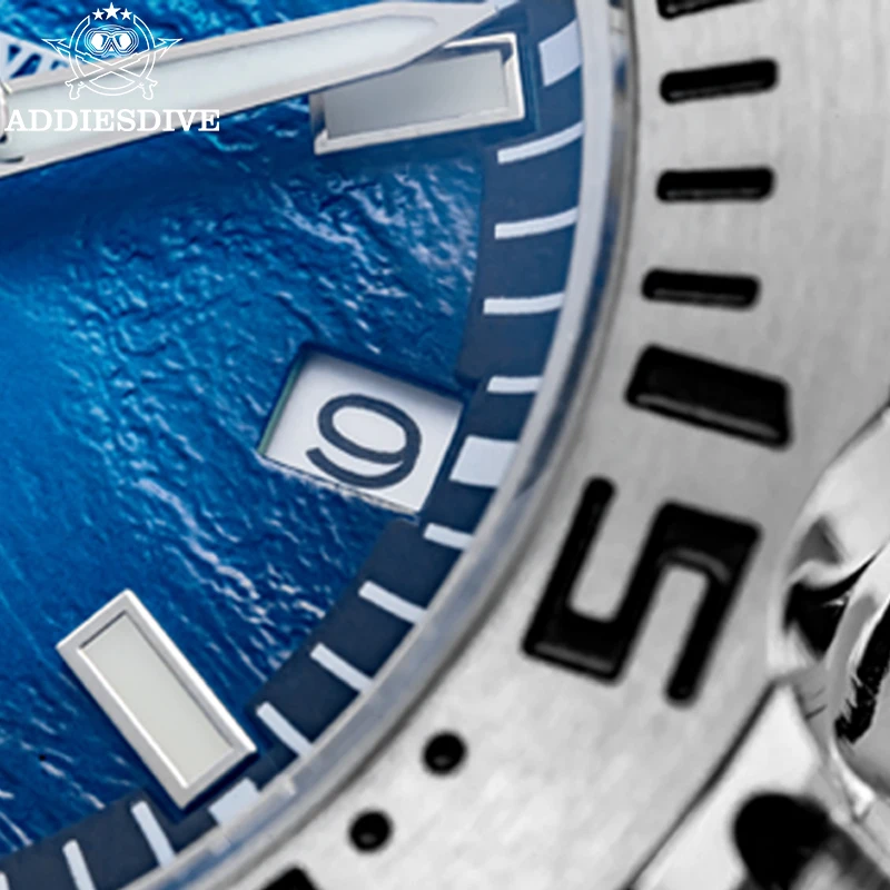 Addiesdive هدية الكريسماس ساعة للرجال BGW9 مضيئة الياقوت تصفح الأزرق الهاتفي Reloj غواص NH35 ساعة ميكانيكية أوتوماتيكية AD2047 #4
