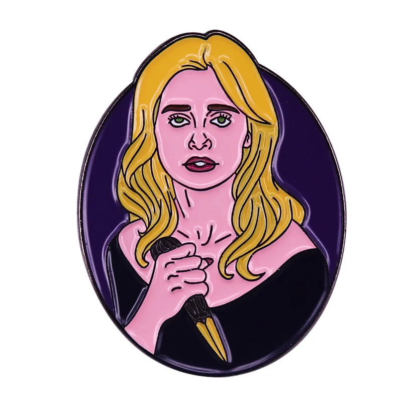 Buffy the Vampire Slayer Enamel Pin Couple Brooch Feminism Inspirational Badge Fashion Jewelry Accessories