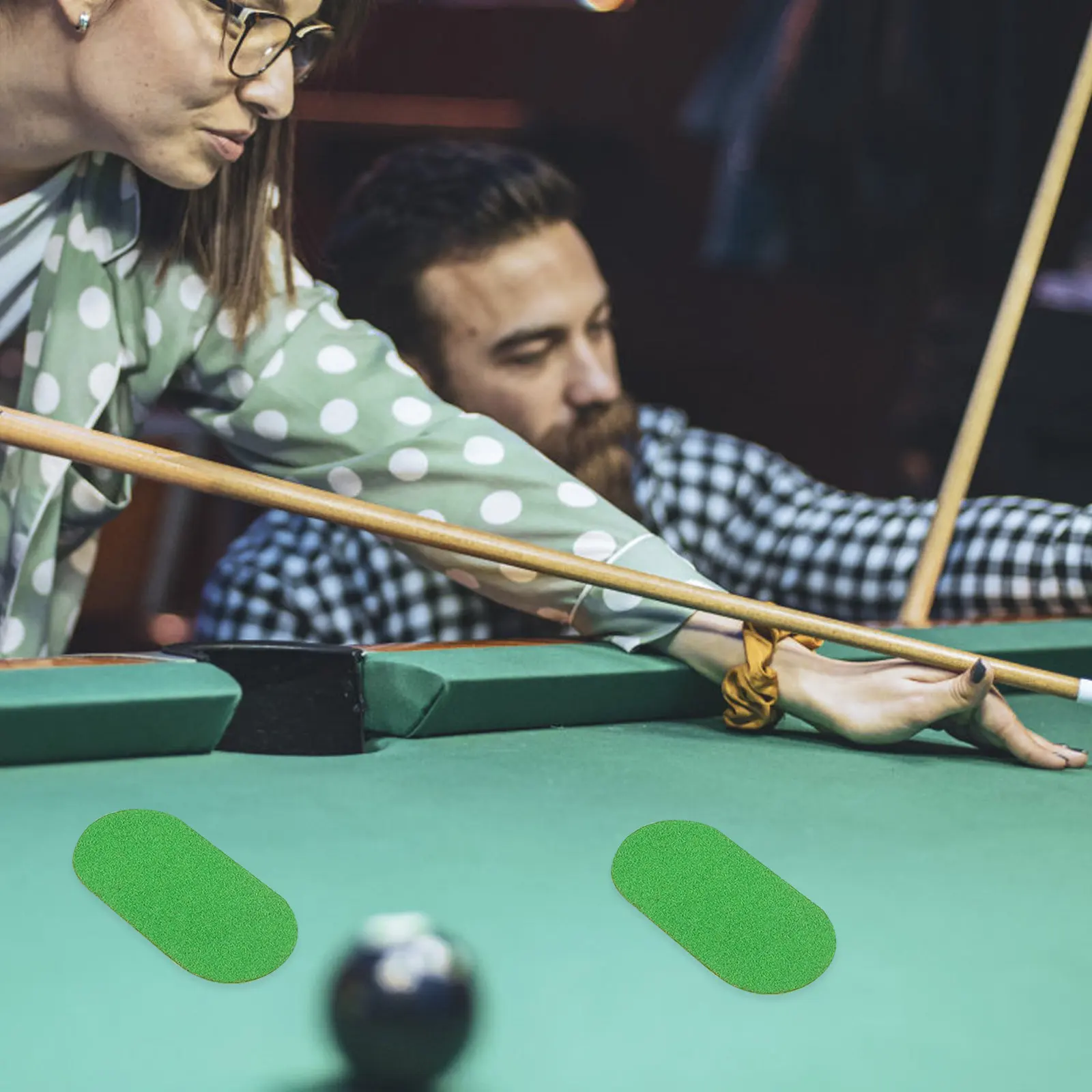 

1 Sheet Green Pool Table Accessory Patch Self-Adhesive Billiard Table Mending Sticker Convenient Storage Beautiful Color Combo