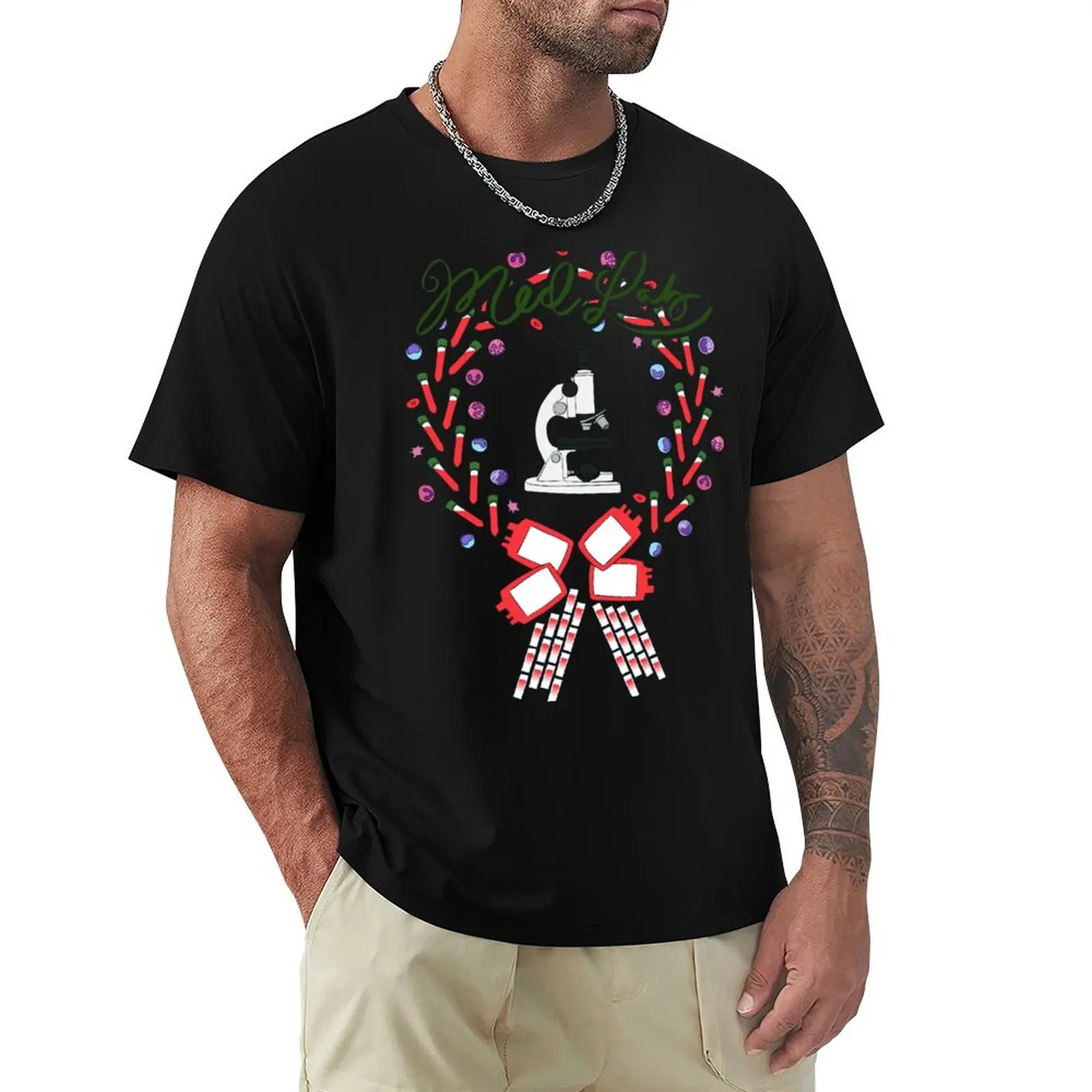 

Med Lab Holiday Wreath T-Shirt cheap stuff custom t-shirts oversize t-shirts man shirts men graphic
