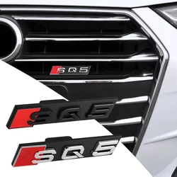 ABS Car SQ Series Badge Front Grille Emblem Sticker Decorative Auto Accessories For Audi SQ3 SQ5 SQ7 SQ8 A1 A2 A3 A4 A5 A6 A7 Q6