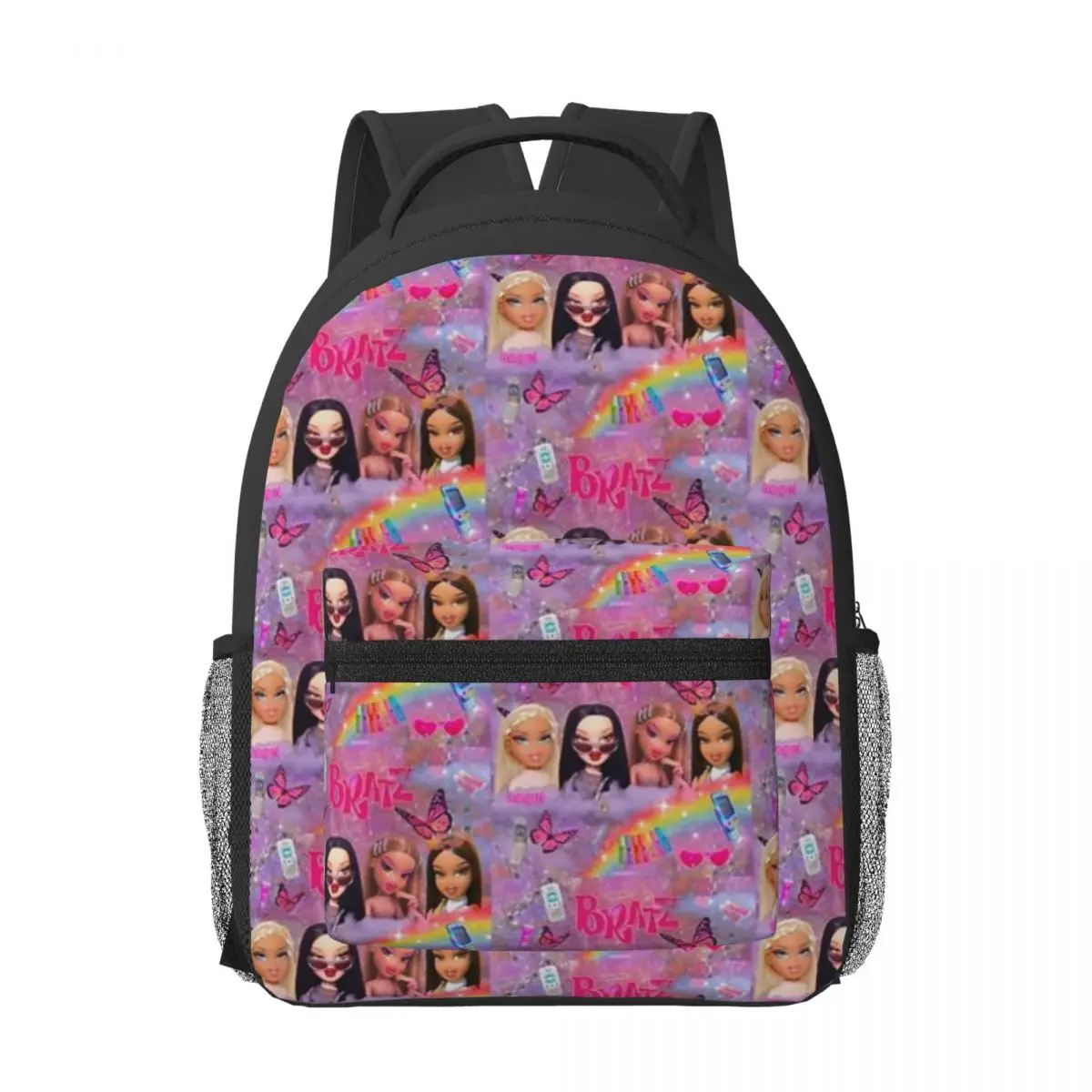 Y2k Bratz Collage bedrukte lichtgewicht casual schooltas voor school, buiten, winkelen, kantoor