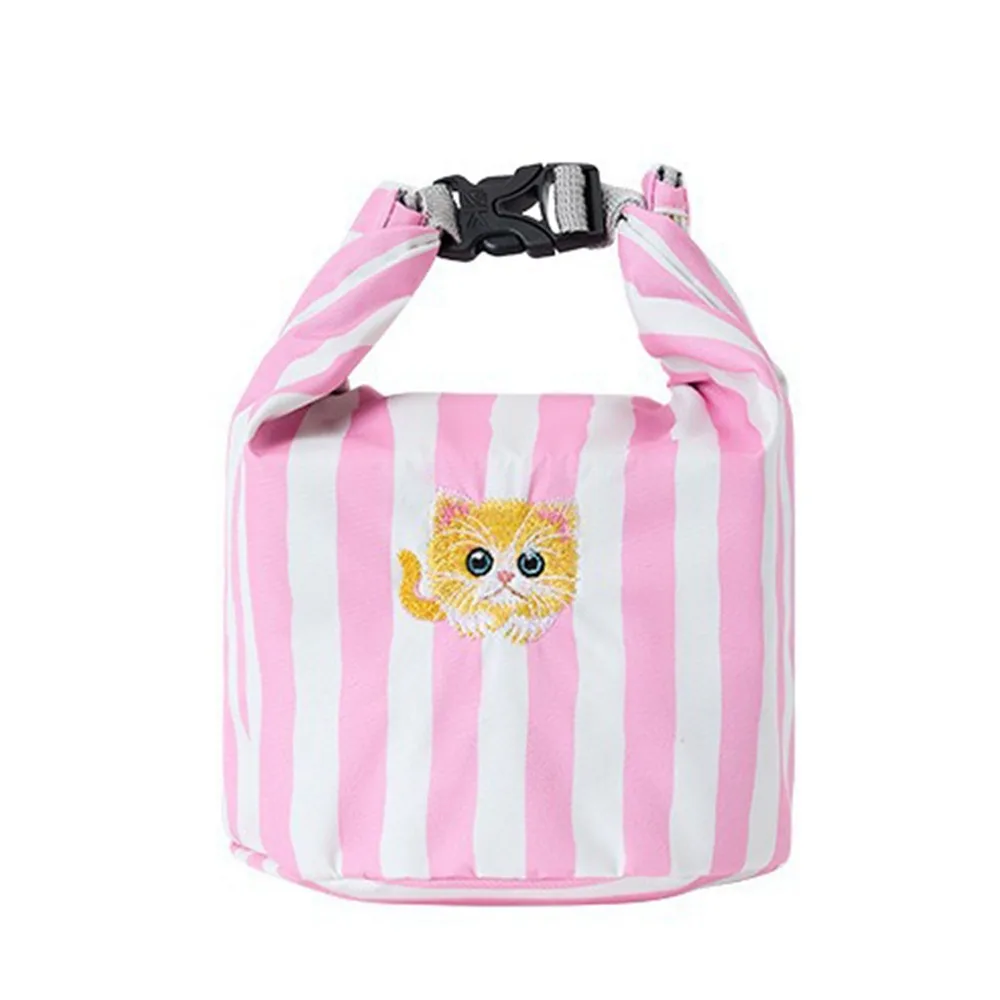 

Термосумка для еды с принтом кошки, утолщенная, водонепроницаемая, из оксфордской ткани, для хранения продуктов, для улицы