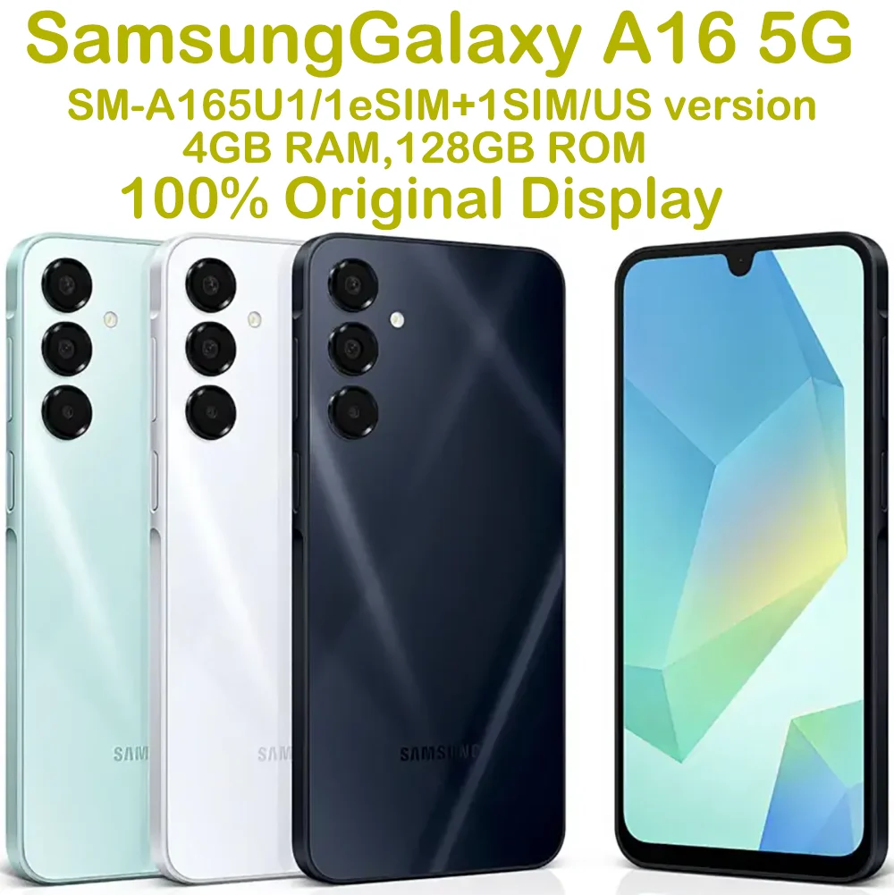 Refurbished Samsung Galaxy A16 5G A166U1 Smart Android Phone 6.7-inch AMOLED 90Hz 50MP 5000mAh US Edition Original Unlocked