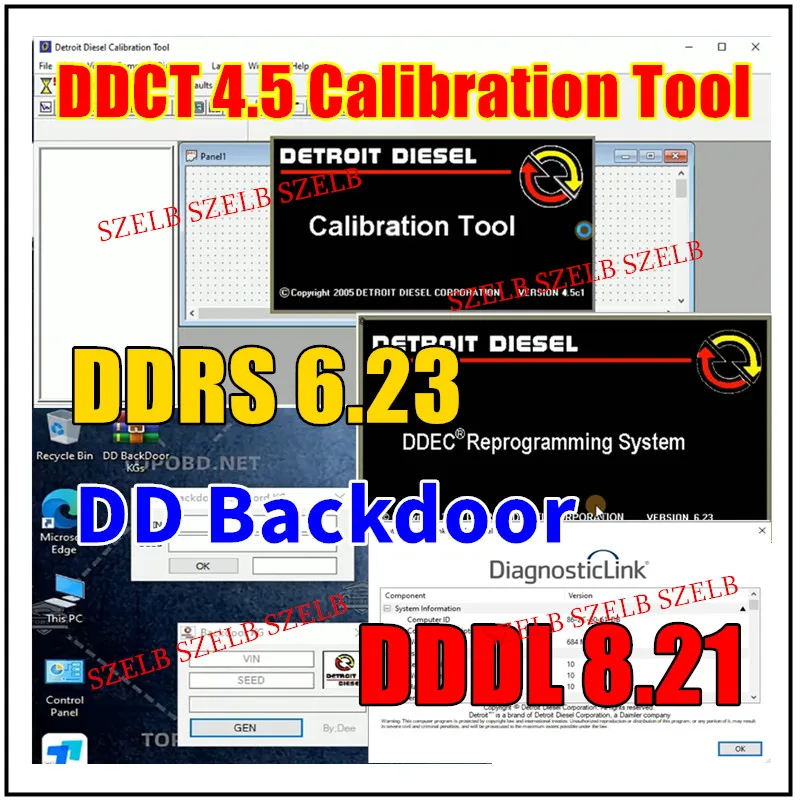

2025 НОВЫЙ DDDL 8,21 SP1 Детройт Дизель Диагностическая ссылка 8,21 Уровень 10+10+10+DDDL BackDoorKG +DDCT v4.5 Калибровочный инструмент + DRS 6,23