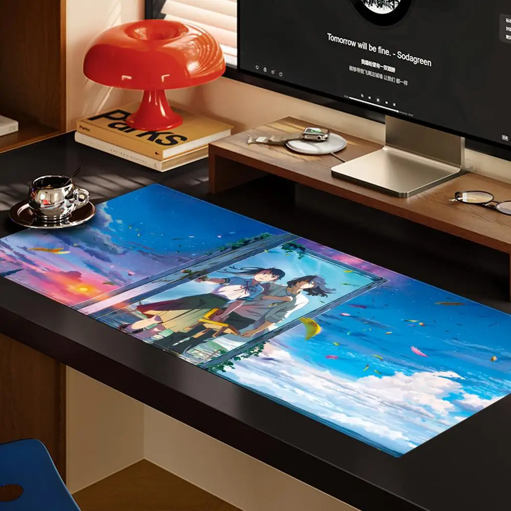 

Anime Suzume Mouse Pad MouseMat XXL Computer Accessories Large Keyboard Laptop Table Pad The New Product Gamer Gaming
