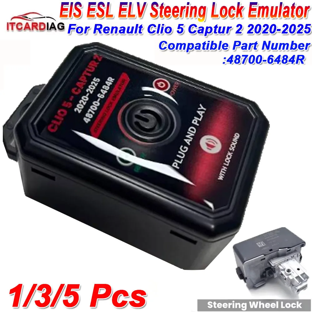 Lock Simulator For Renault Clio 5 Captur 2 2020-2025 Steering Lock Emulator