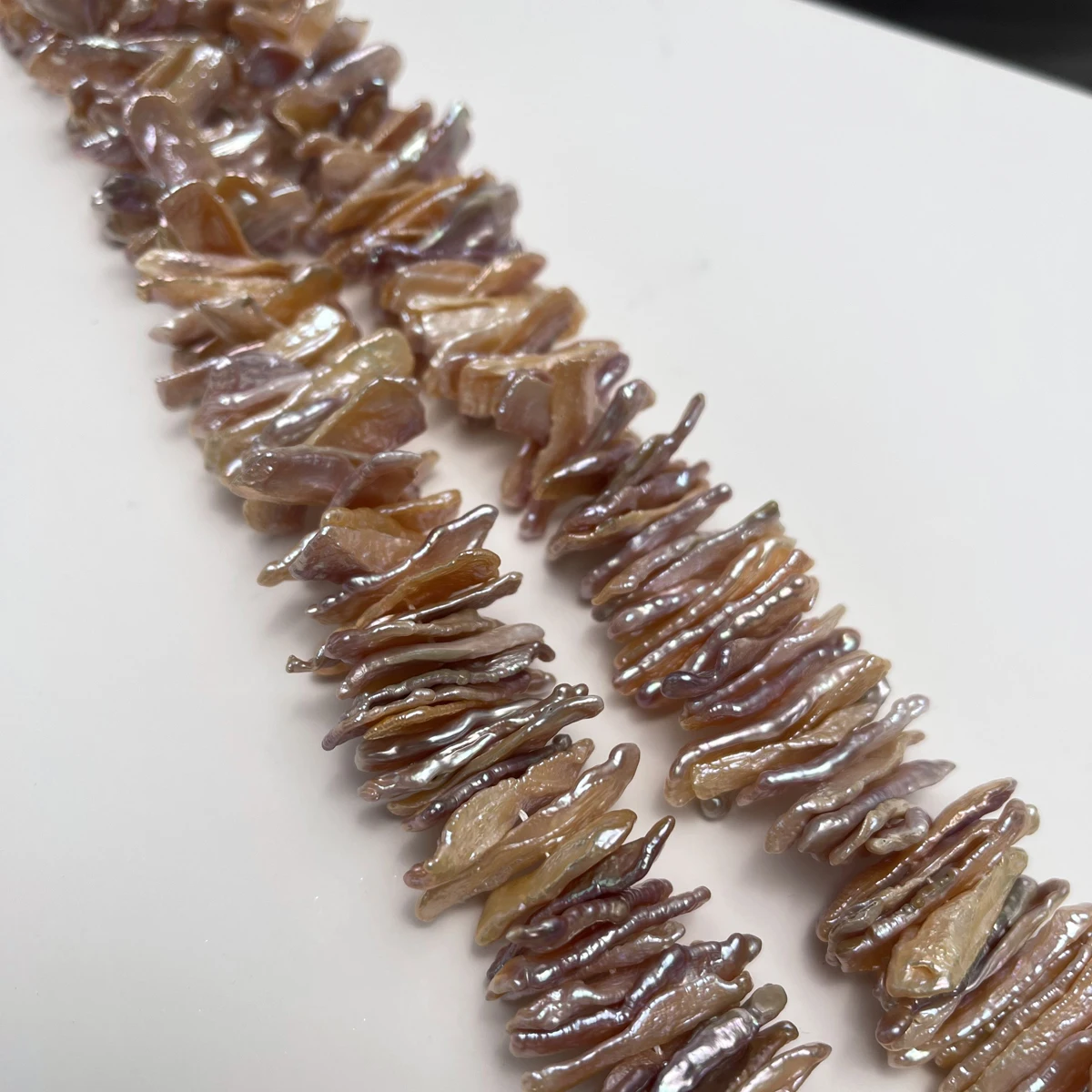 Natural Freshwater Orange Pipa Pearls 7x18-8x20mm Irregular DIY Jewelry Make Women'sNecklace Earring Bracelet Accessories