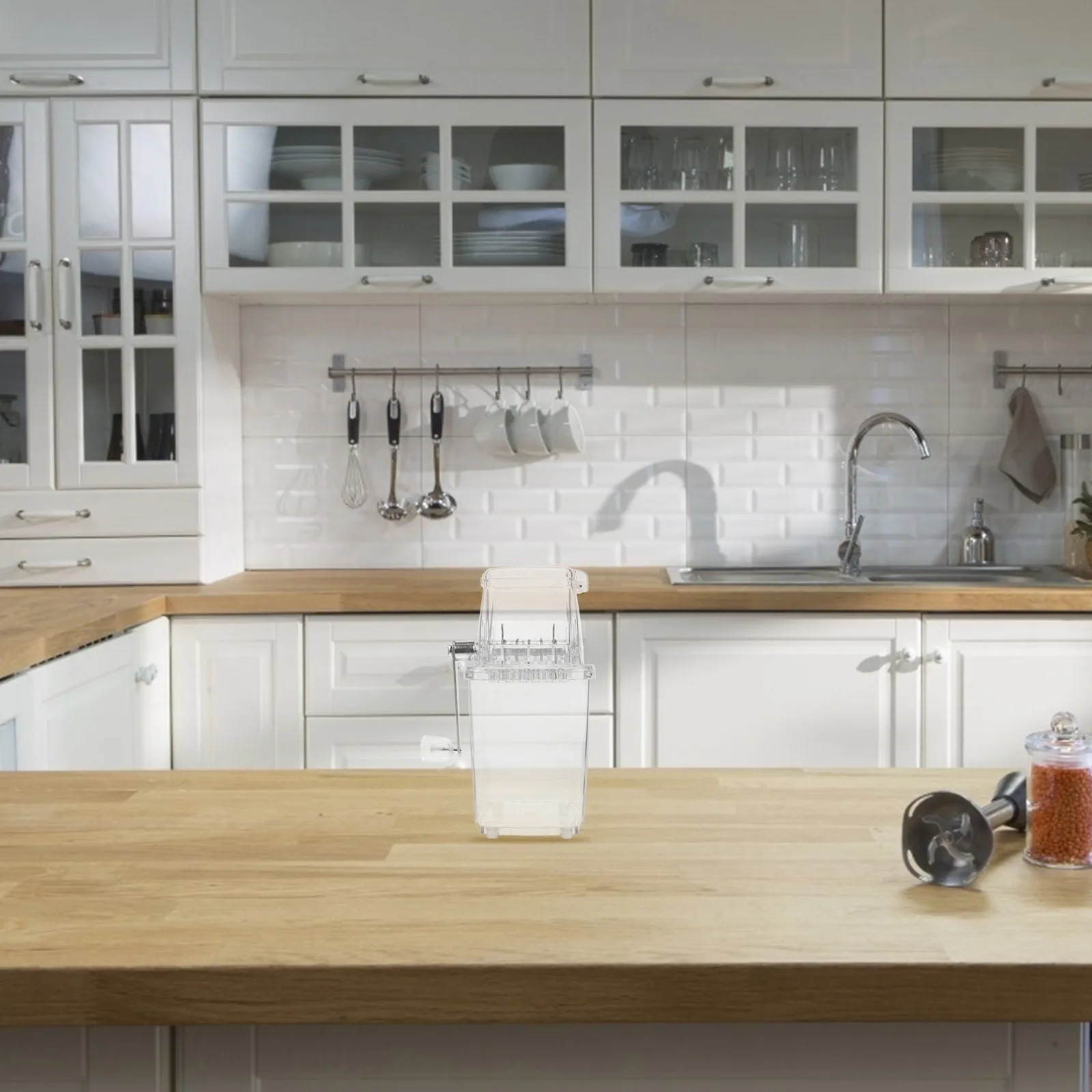 

Портативный ручной измельчитель льда с ручной рукояткой для приготовления снежных конусов, ледяных напитков, кухонный инструмент