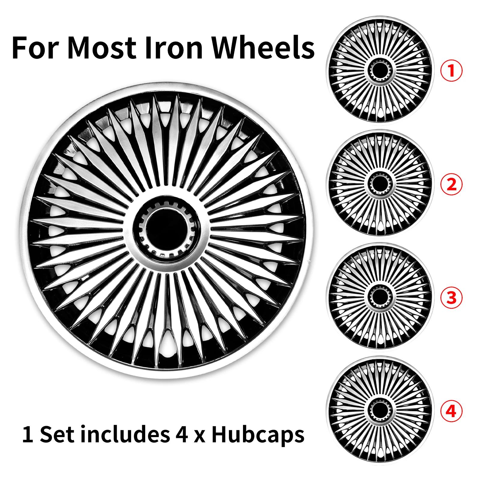 14 15 16 17 inch Hub Cover voor Ijzeren Velg Wieldop Set van 4 Stalen Sport Caps Velg 14 Plastic Wieldop voor R15 Band Auto Accessoires