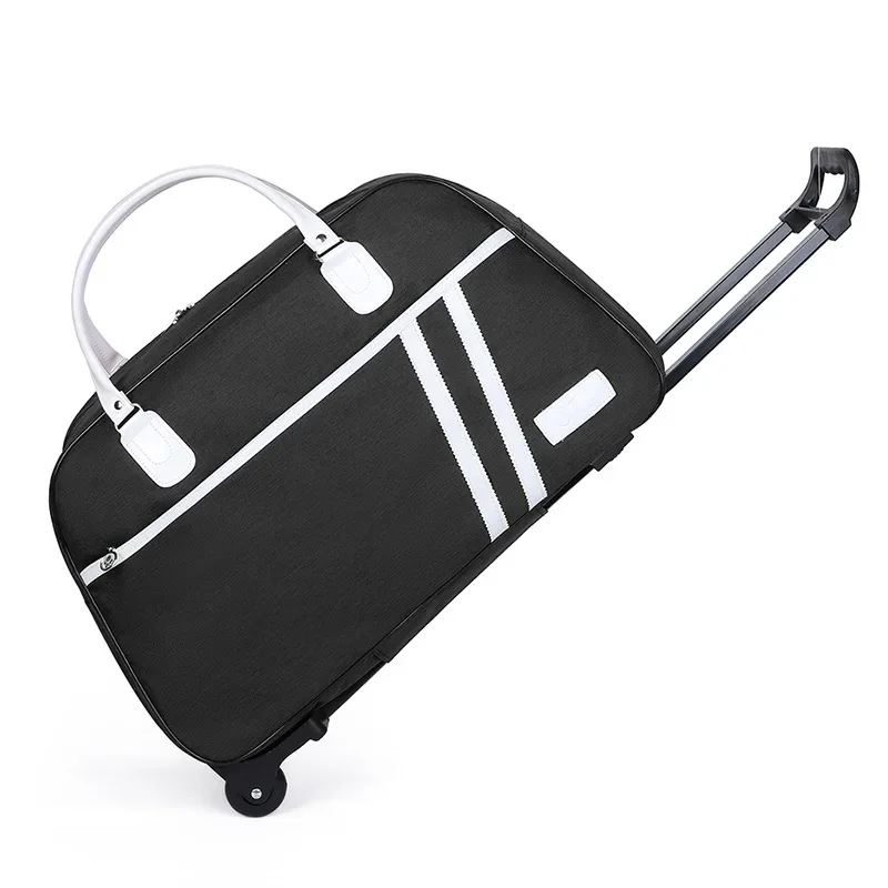 Travel Bags Short-trip Luggage Trolly Case Foldable Handbag Suitcase Oxford Waterproof With Wheels Large Capacity Trolley Bag