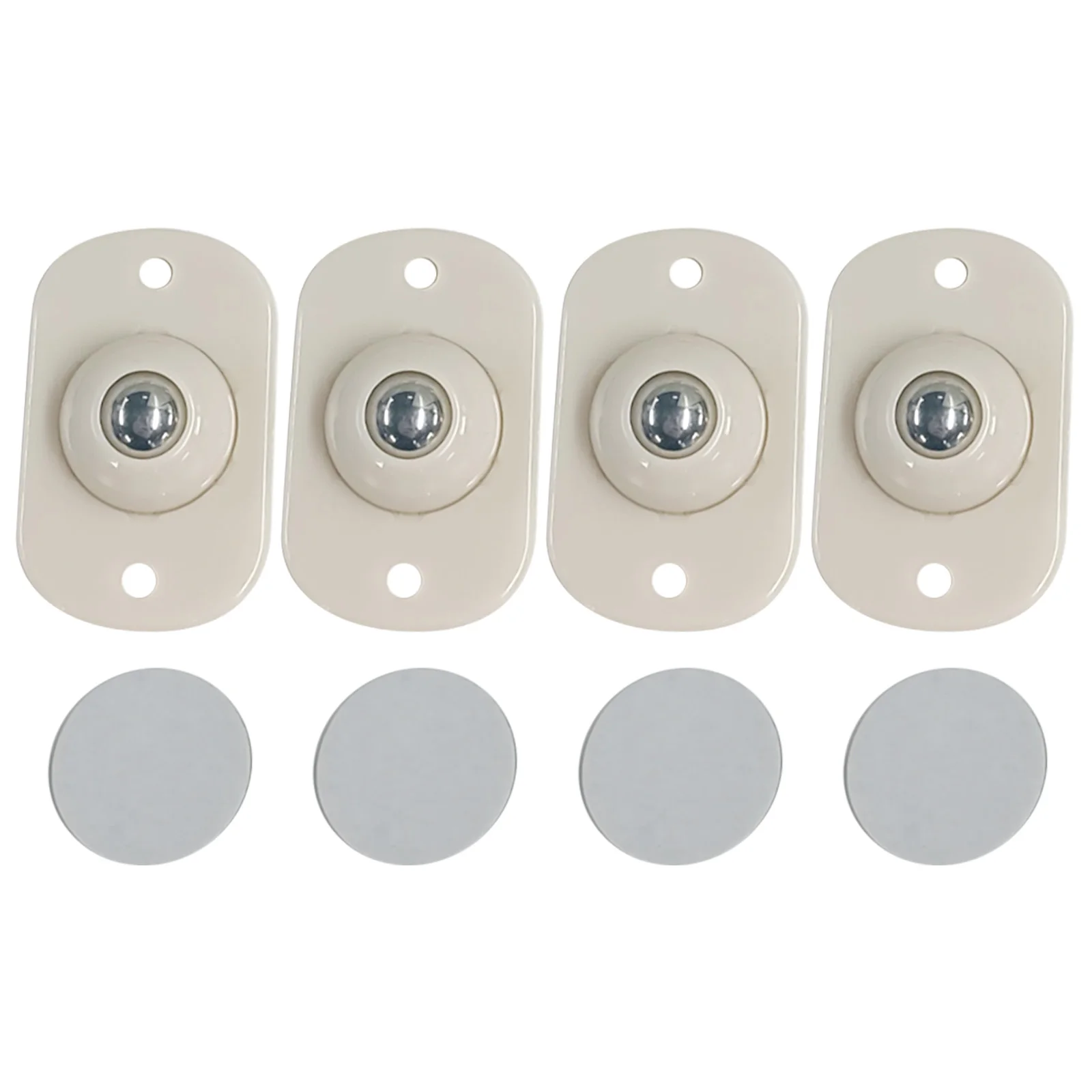 4pcs Mini Swivel Wheels Strong Load Bearing 360° Rotation Ball Caster Versatile for The Bottom of Storage Box Trash Can