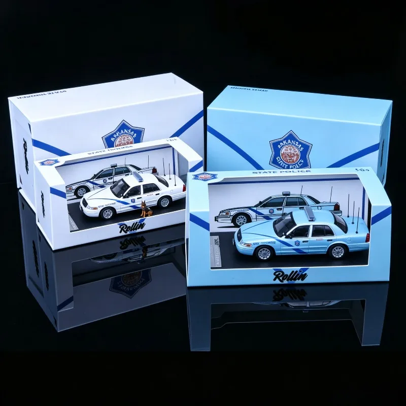 Rollin 1:64 Dodge warhorse charger MSP Maine State Police CV Arkansas State Police ASP alloy die-casting car model.