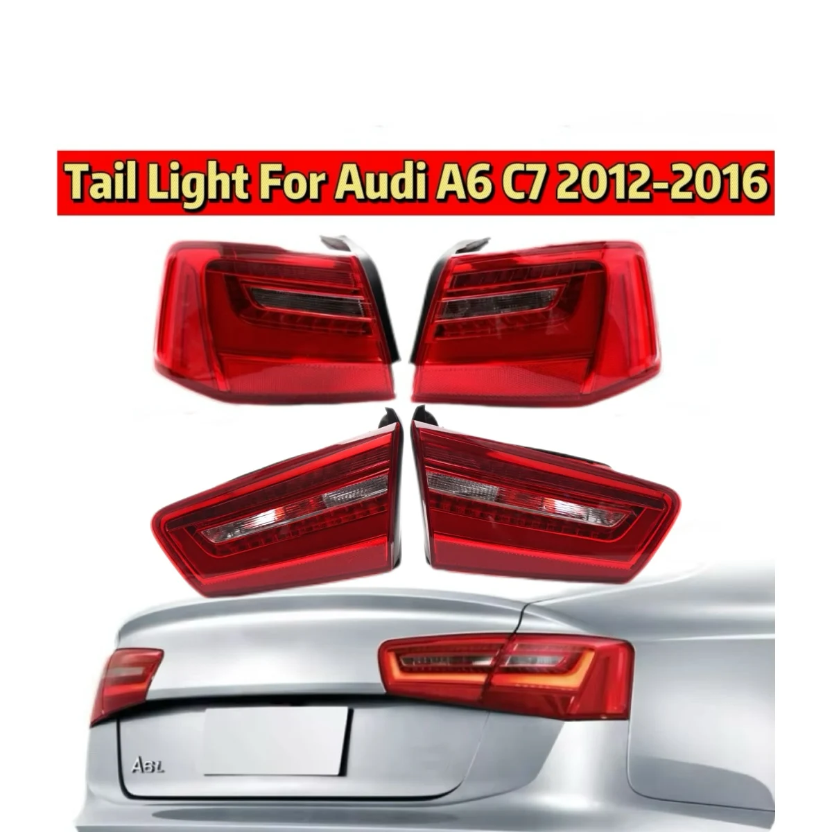 Led Automotive Rear Tail Light Brake Light Audi For A6 C7 2012-2016 4Gd945093 4Gd945094 Reverse Bumper Light Alarm Signal Light