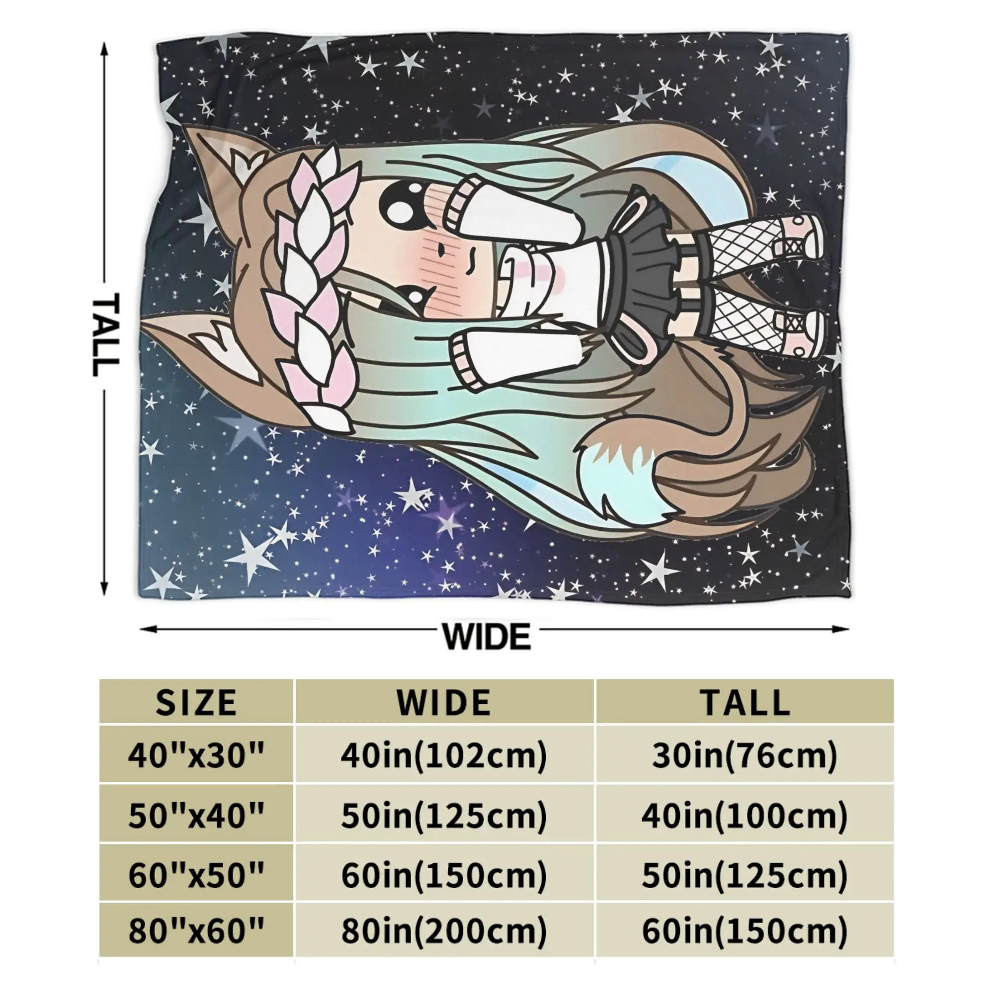 Gacha life Game  Blanket  Picnic Flannel Throw Blanket For Home Decor Warm Soft Design Quality Bedspread Gift Idea