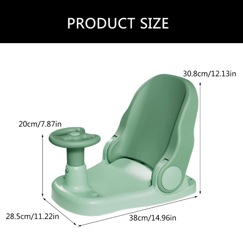 Infant Bath Time Chair Foldable & Adjustable Chair for Stress Frees Cleaning Dropship