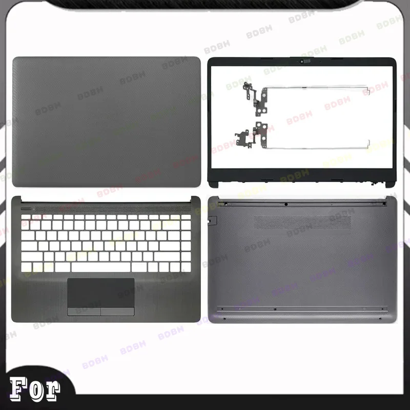 *BDBH New For HP 240 G8 245 G8 14-CF 14-DF 14-DK-DP 14S-CR 14S-CF Laptop LCD Back Cover Front Bezel Hinge Palmrest Case Grey