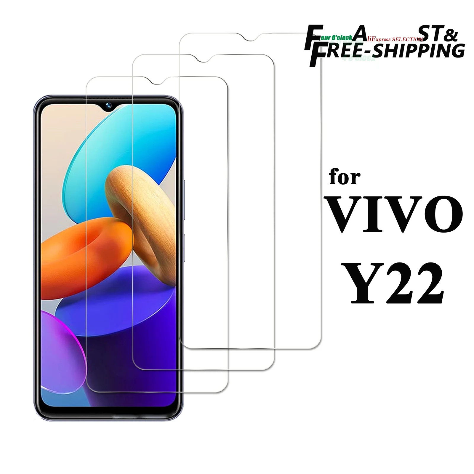 

For VIVO Y22 Tempered Glass Screen Protector Crystal 9H Protective HD Clear Scratch Resistant