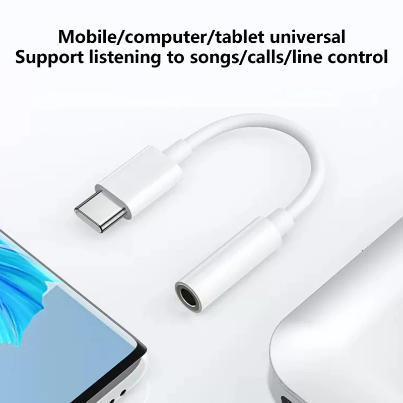 Y1UB USB C to 3.5mm Auditory Cable, Braided and Flexible for Easy Connection