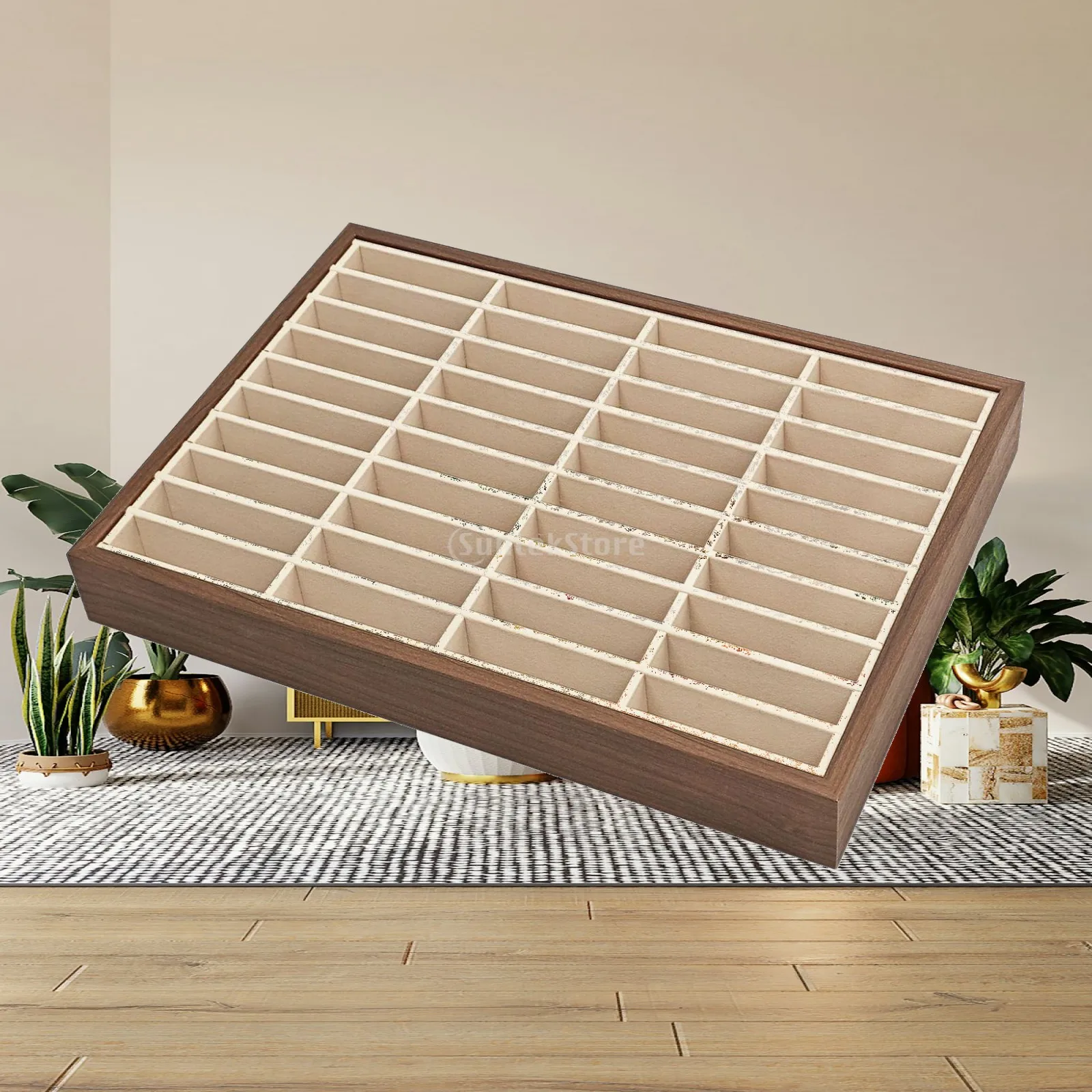 

Bangle Bracelet Display Stand, Bangle Bracelet Storage Rack, 40 Compartment Showcase for Vendors And Markets.