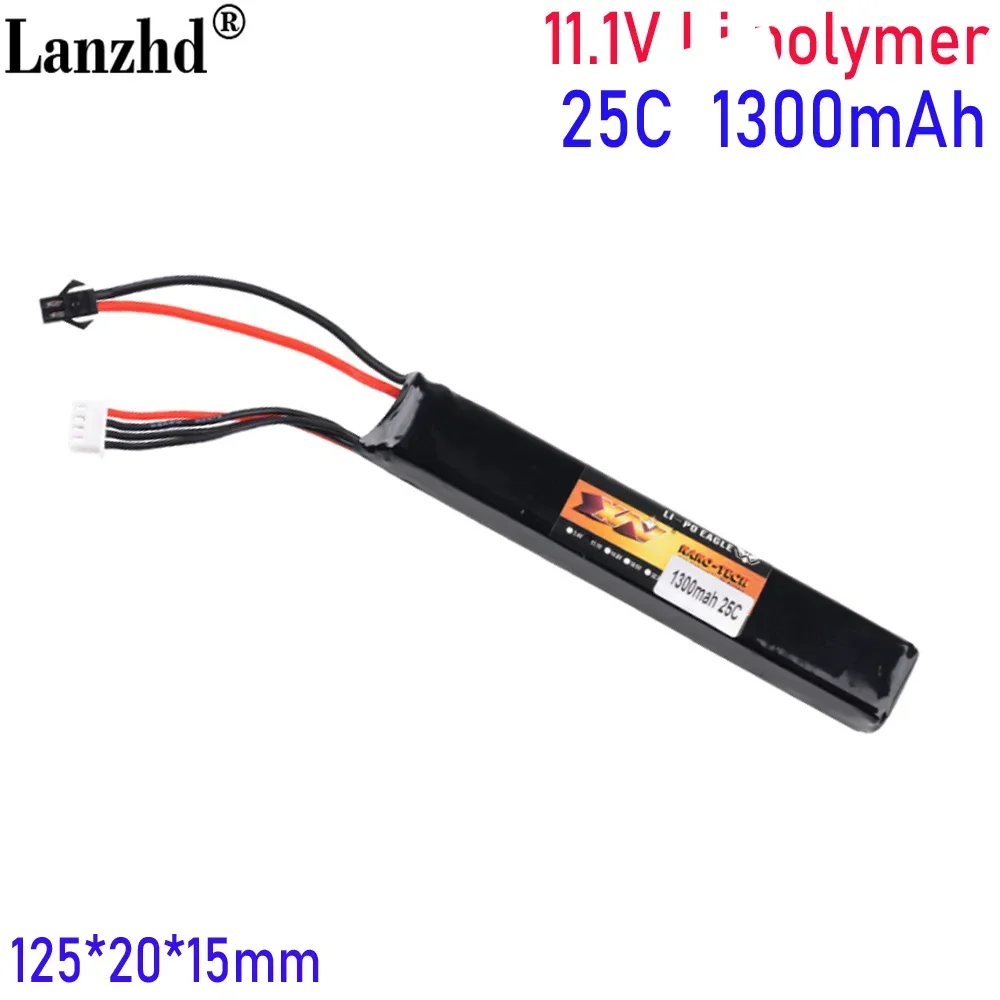 Batterie au lithium pour jouet, odorélectrique, balle molle, polymère, modèle d'avion, 1300mAh, 11.1V, 25C, 5520122