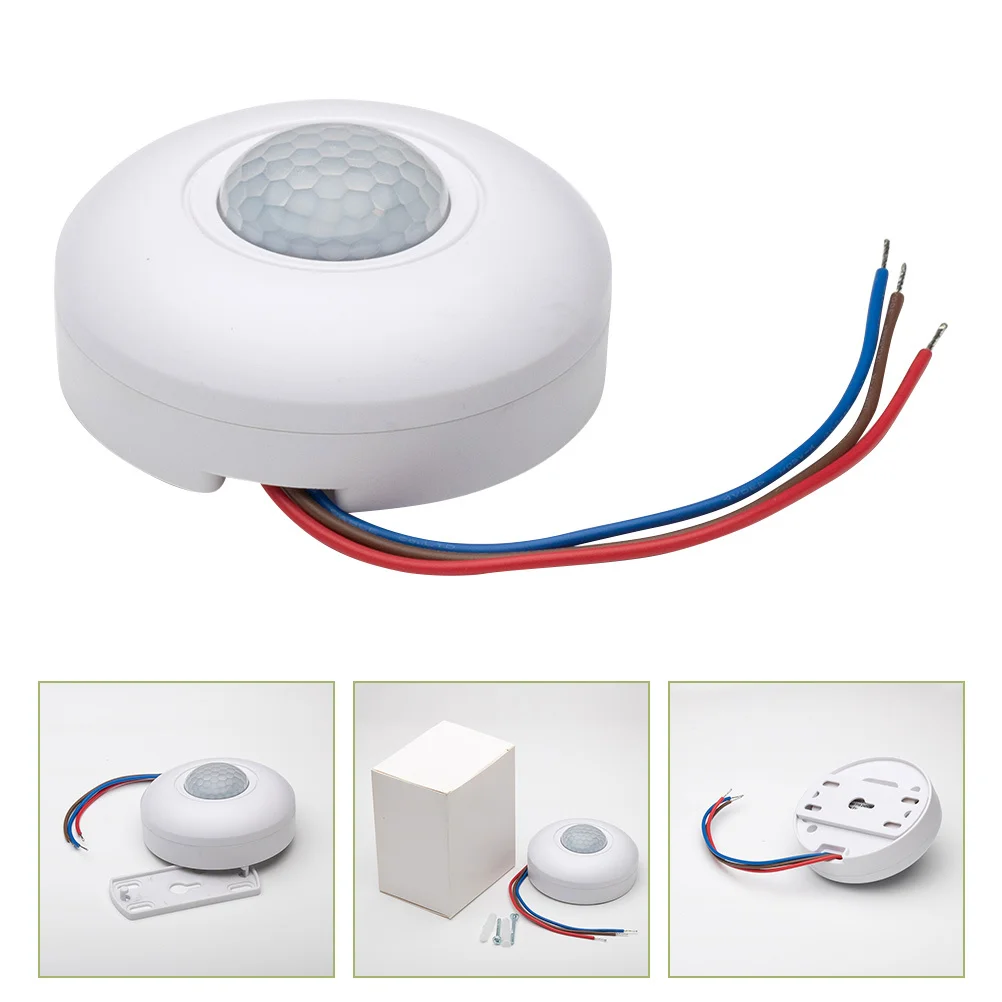 Pir Motion Ac85V-265V montado no teto para sensor de controle automático de iluminação interna e externa