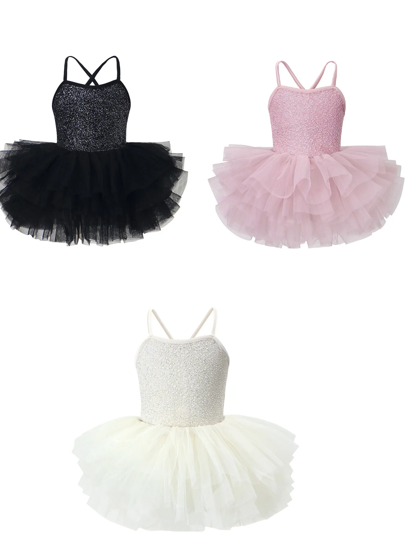 Girls' Ballet Dress, Summer Stylish Ballet Dress for Little Girls, Soft and Breathable Thin Design, Delicate and Sweet, Suitable for Outdoor Play, Photography, and Stage Performances