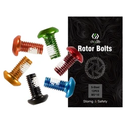 CNC Bicycle Accessories, Bike Disc Brake Rotor Bolt, Fit Shimano Sram Magura Disk Brake Rotors Fixed Bolts ,12pcs, MTB Road Part