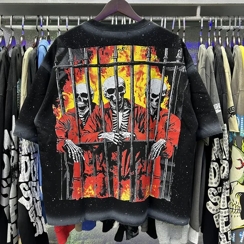 Imagen 2 del producto Camiseta recortada de manga corta con diamantes brillantes para hombres y mujeres, camisetas holgadas de algodón con cuello redondo y diamantes de imitación de verano de gran tamaño