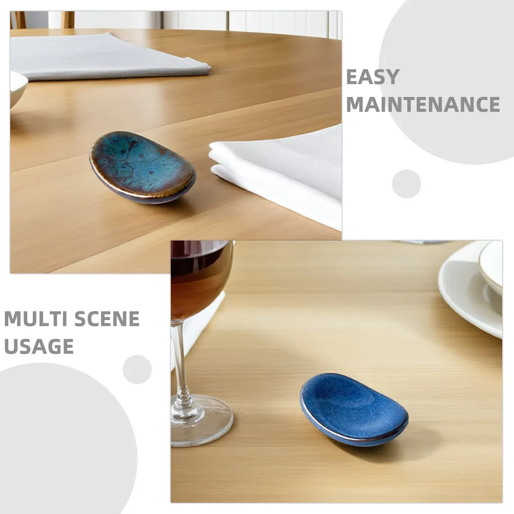 3Pcs Ceramic Spoon Rest Heat Resistant Kitchen Counter Utensil Holder Stove Top Cooking Spoon Stand Kitchen Counter Accessories