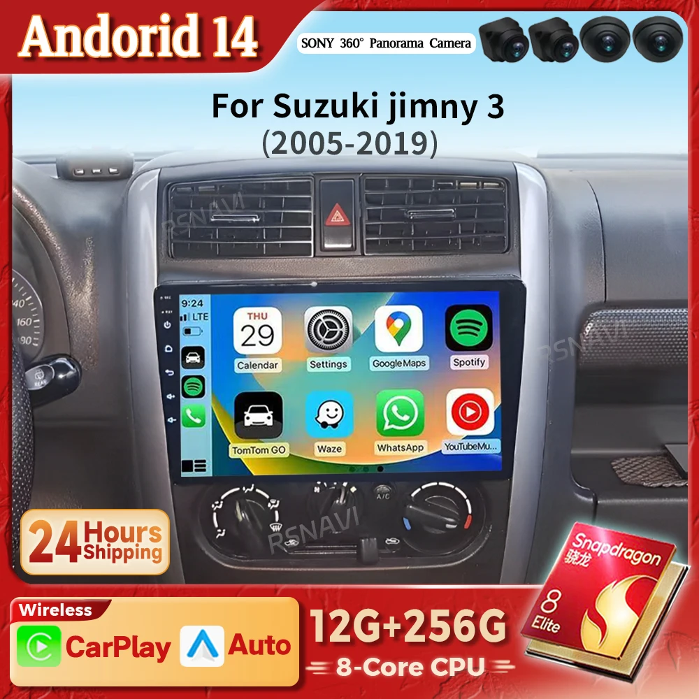

Android 14 Carplay Auto 2K Screen Car Radio Multimedia Player For Suzuki Jimny 3 2005 - 2019 Autoradio GPS Stereo Snapdragon