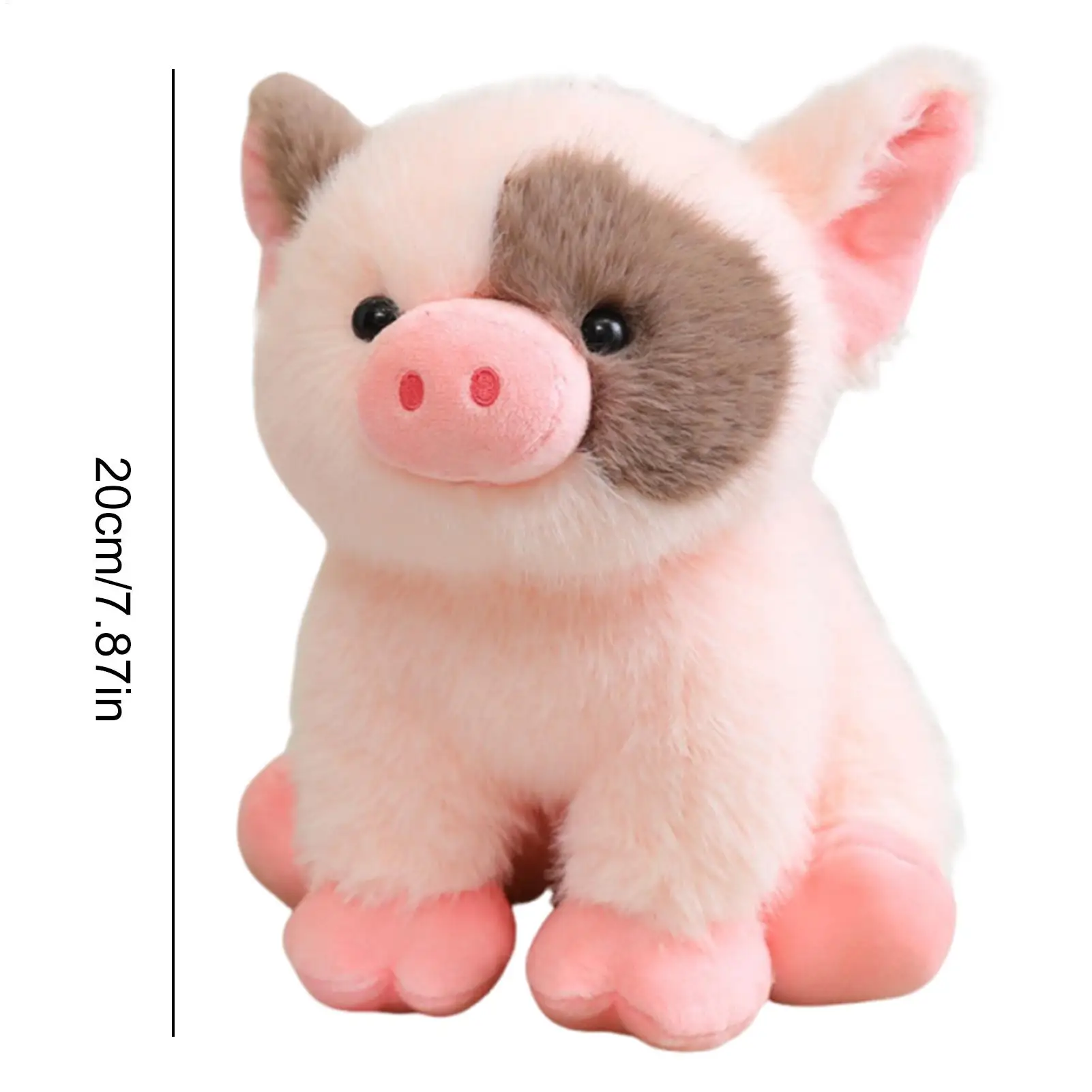 20cm Stuffed Animal Plush Pig Toy Soft Cuddly Pillow Doll Gift for Kids Girls Boys Valentine Day Birthday Christmas Decoration