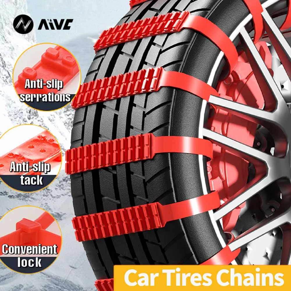 Car Tires Chains 20Pcs Anti-skid Tyre Cable Ties Winter Outdoor Snow Wheels Professional Antisilp Chains Emergency Accessories
