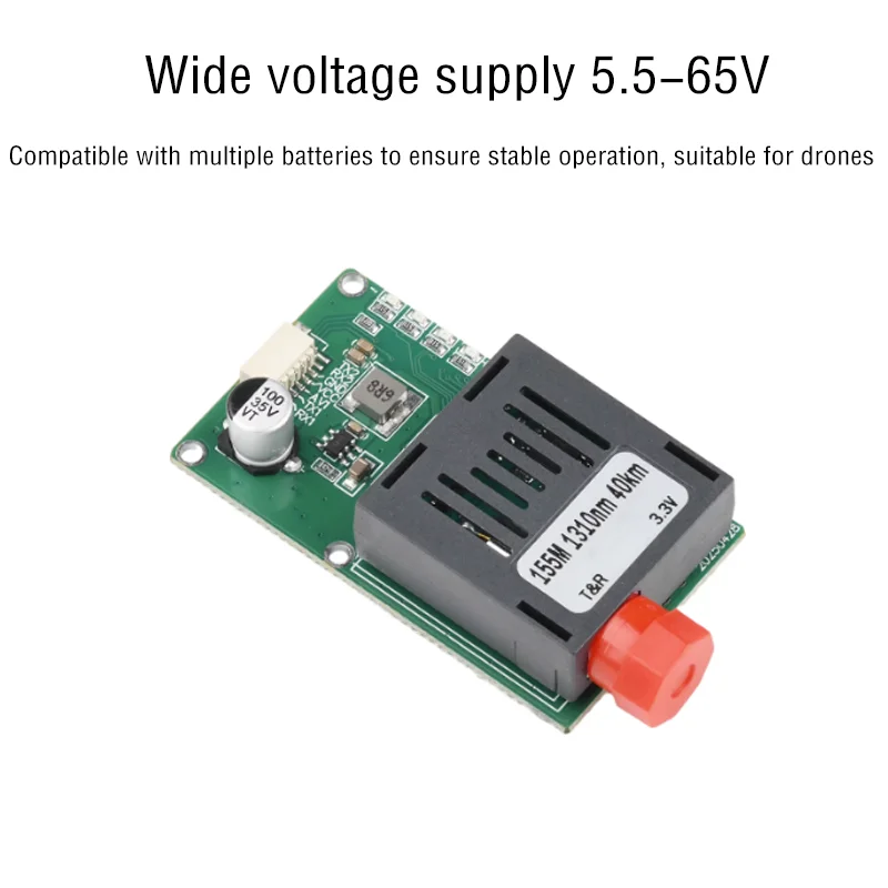 Sky/Ground TTL optische transceivermodule -1-kanaals video TTL naar glasvezelconverter (DC5.5-26V) |   Stabiele transmissie over lange afstanden