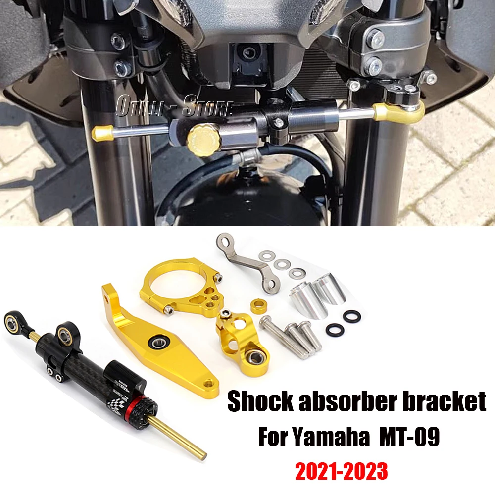 

New MT09 MT-09 SP 2021 2022 2023 CNC Steering Damper Stabilizer Safety Mounting Kit Bracket For YAMAHA MT 09 mt 09 mt09 SP