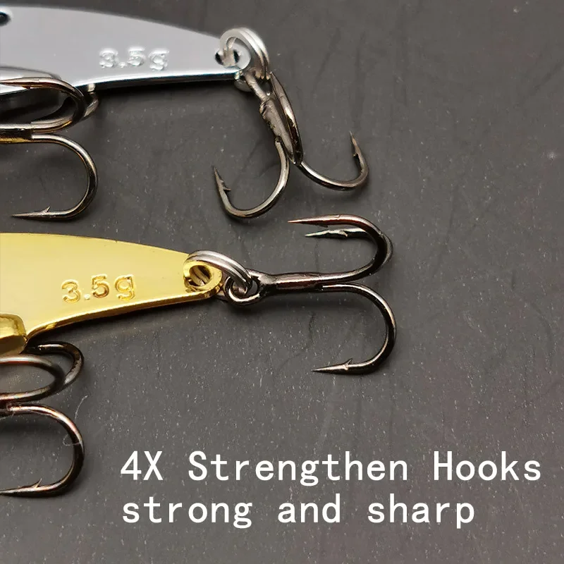 1Pcs 3.5g 5g Metal VIB Lures 3D Eyes vivid Vibrations Spoon Lure Fishing bait Bass Artificial Hard Bait Crankbait Tackle