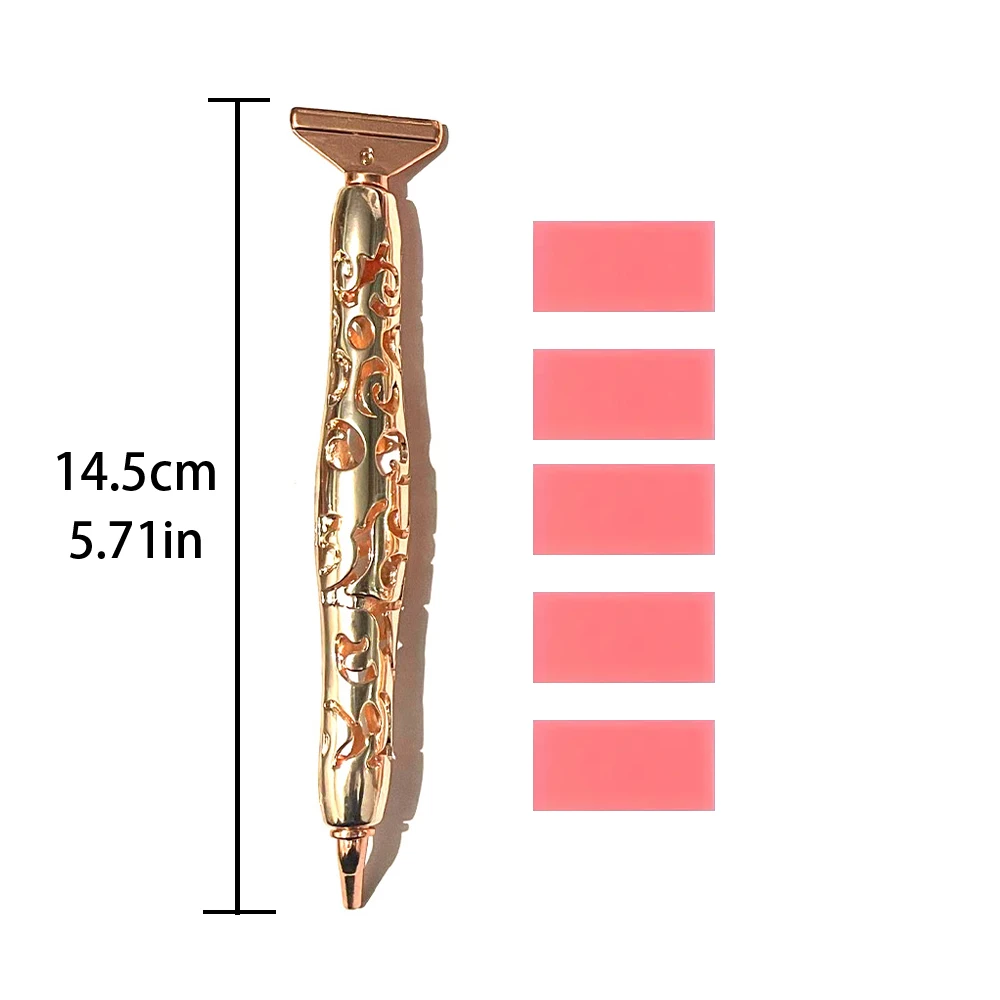 HOMFUN Diamond Painting Metal Alloy Pen Kit, Point Drill Tool Accessories with Clay, 5D DIY Embroidery Cross Stitch Crafting Set
