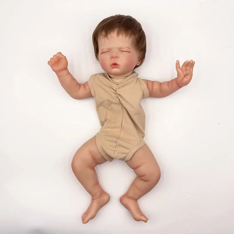 

19inch Reborn Doll kit Louisa painted Doll kit Unfinished Doll parts with Hand Rooted Hair