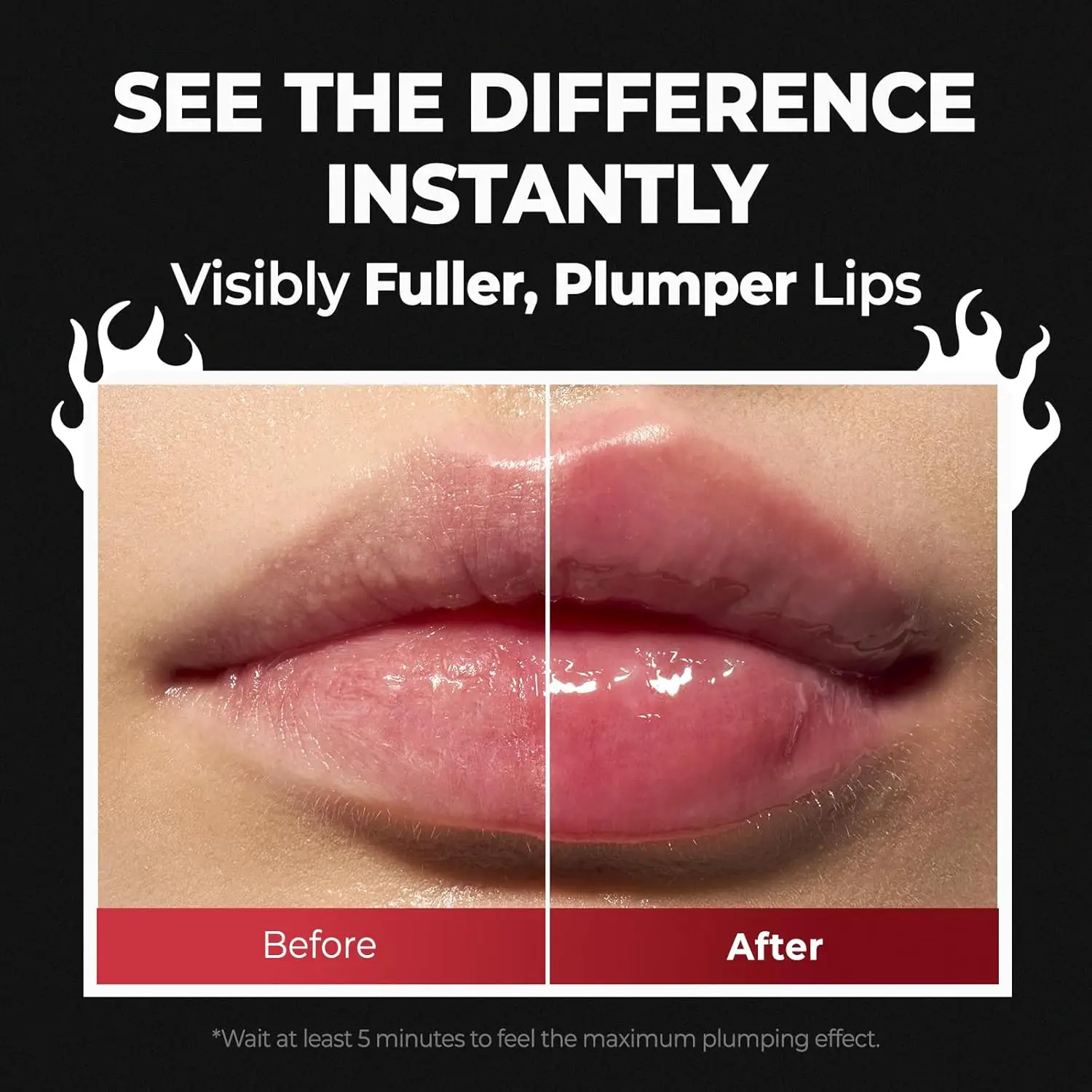 Spicy Lip Plumper Hydrating&Volumizing Lip Oil Daily Moisturizing Care Portable Non-Sticky Plumping Gloss for Fuller Smooth Lips