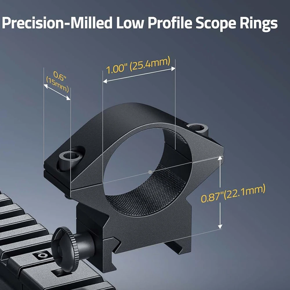 2 sztuki niskoprofilowe uchwyty lunety do średnicy 25.4mm lunety 20mm Picatinny Rail taktyczne mocowanie latarki