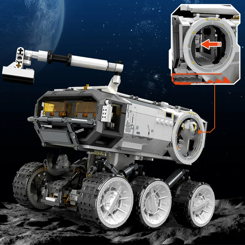 Wandering Earth II Building Blocks Astronaut Figures Moon Vehicle Lunar Transporter Space Station Bricks Toys For Children Gift