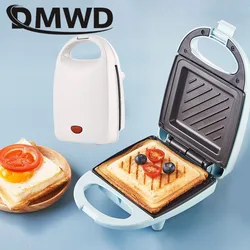 DMWD Electric Sandwich Maker Mini Light Food Bread Muffin Breakfast Machine Egg Omelette Baking Pan Panini Grill Heater Oven EU